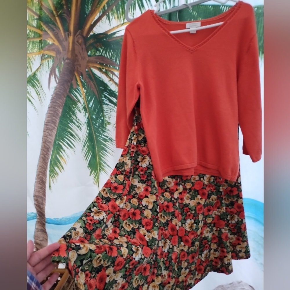 Christopher & Banks Matching Sweater and Skirt Set